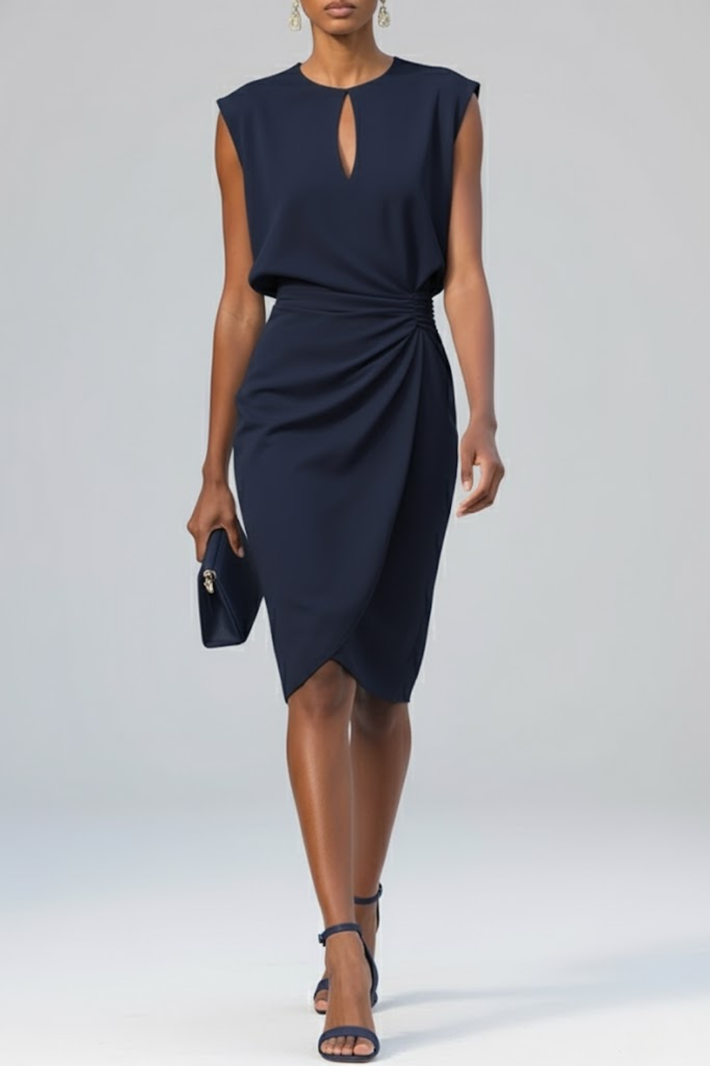 Mariska | Gedrapeerde Midi Jurk