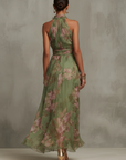LIVIA | ELEGANTE FLORALE HALTER-MAXJURK