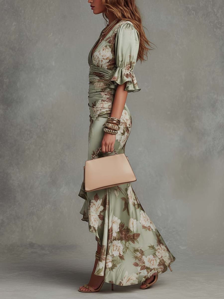 Gerdien | Elegante Bloemen Maxi Jurk