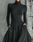 Evy -- Elegante set met plissé rok