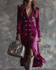 Vere - Fluwelen Blazer Maxi Jurk