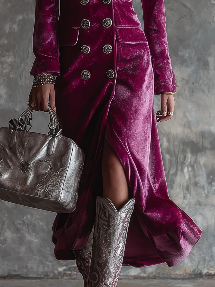 Vere - Fluwelen Blazer Maxi Jurk