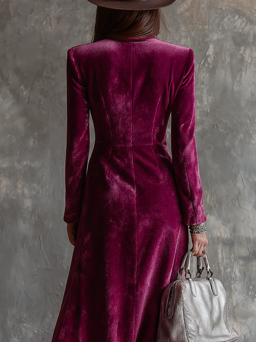 Vere - Fluwelen Blazer Maxi Jurk