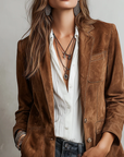 Cristina | Vintage Bruine Blazer