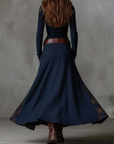 Ilse - Maxi jurk van suede met riem