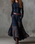 Ilse - Maxi jurk van suede met riem