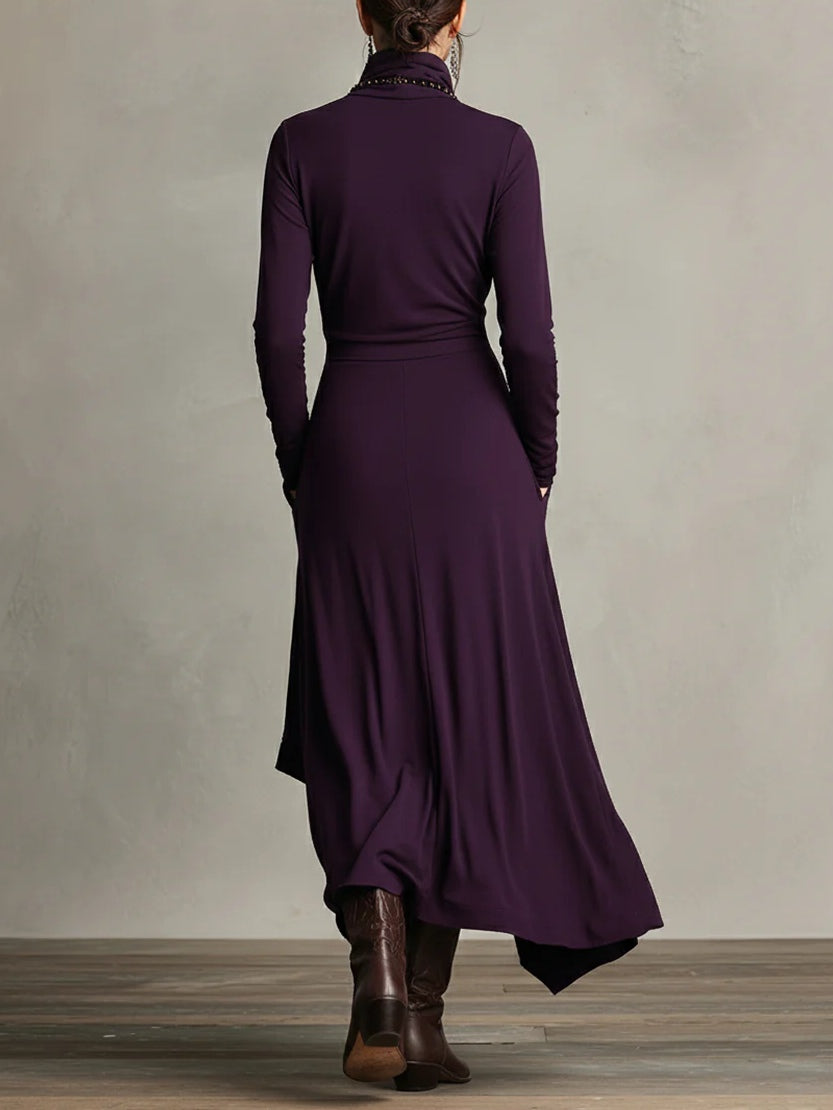 Marry - Maxi Jurk met Hoge Hals