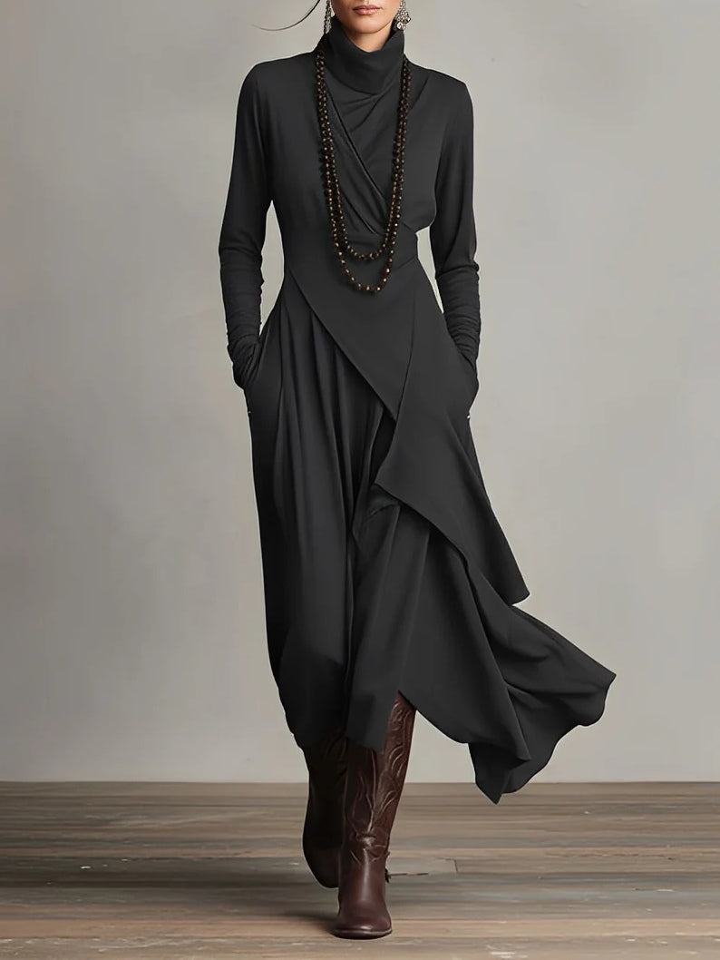 Marry - Maxi Jurk met Hoge Hals