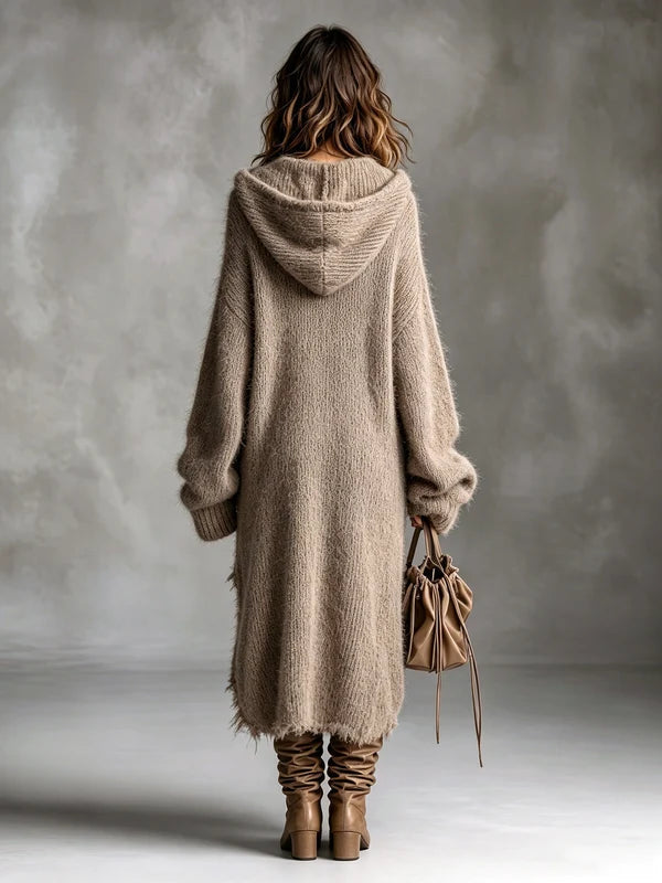 Gerda | Oversized gebreide hoodie jurk