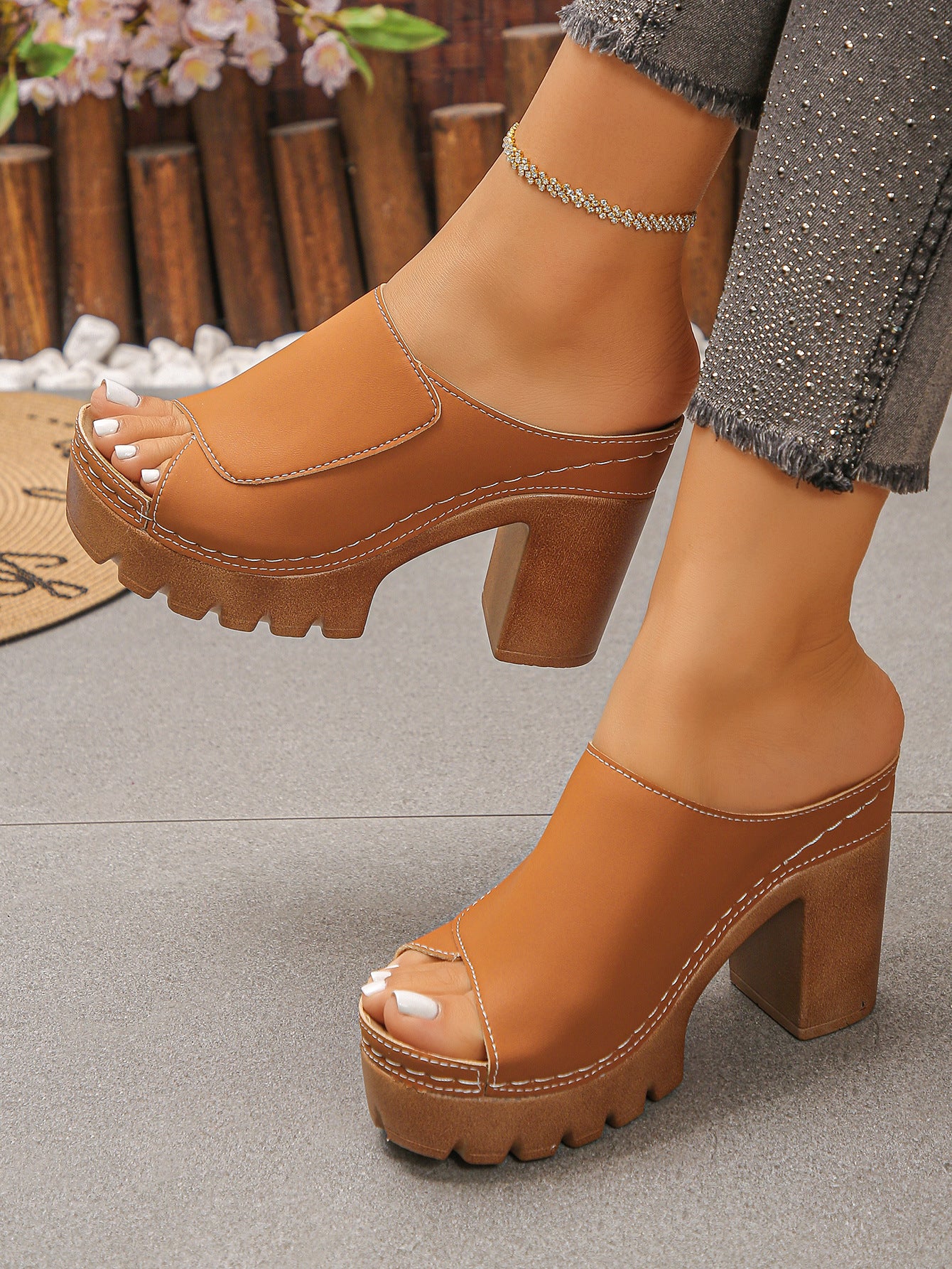 Hilde | Orthopedische sandalen met hoge hak en open tenen
