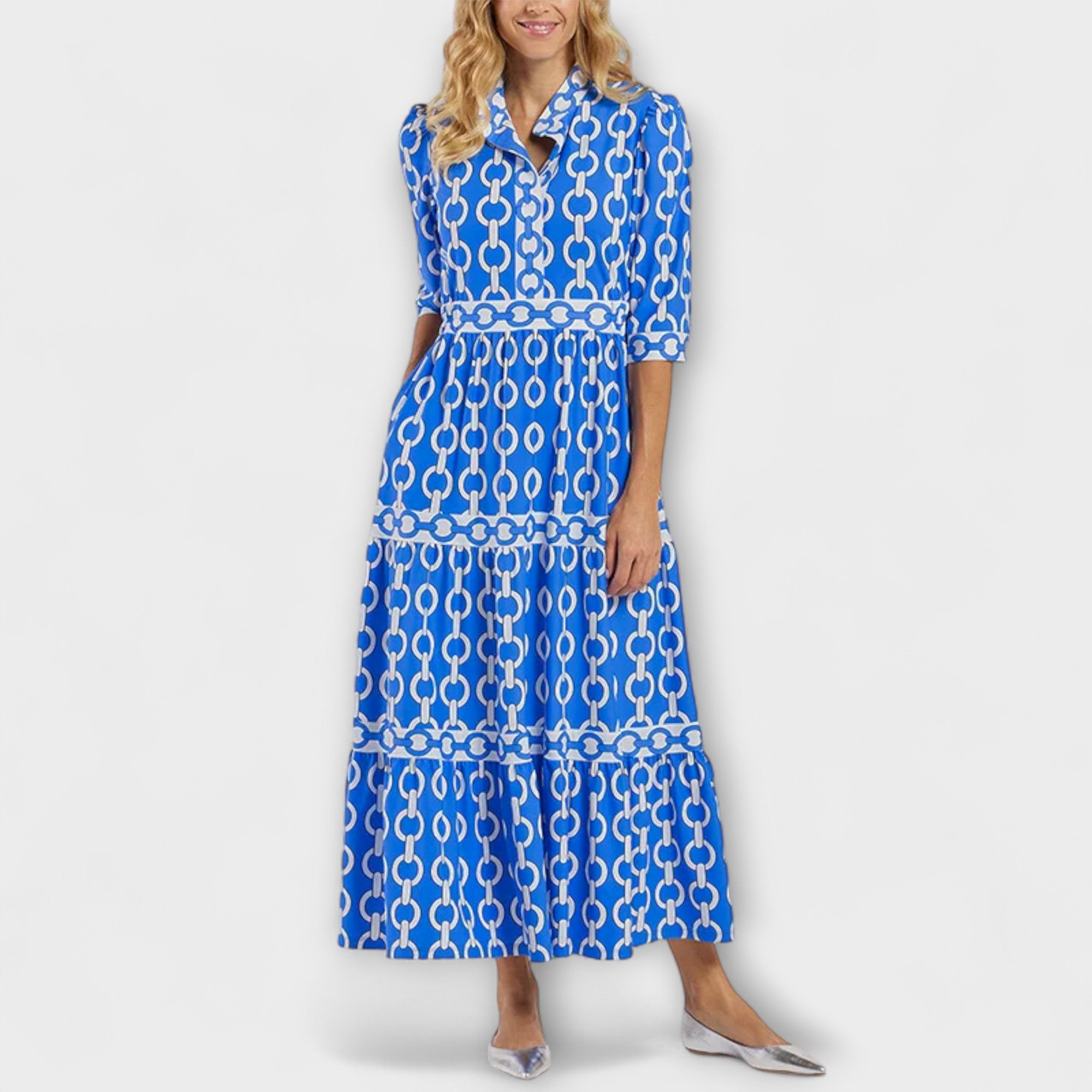 JULIANA | MIDI-JURK MET KETTINGPATROON