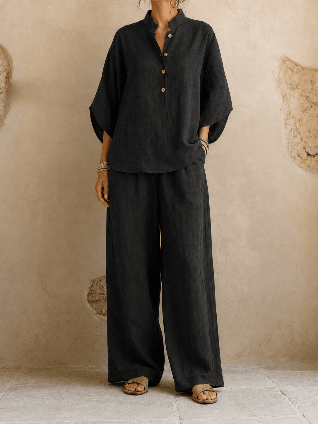 Malin | Tweedelige Set met Wijde broek