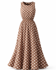 Anne - Polkadot Jurk met Tijdloze Print