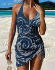 Fiesta – Grafische bloemen tankini met short, effect platte buik