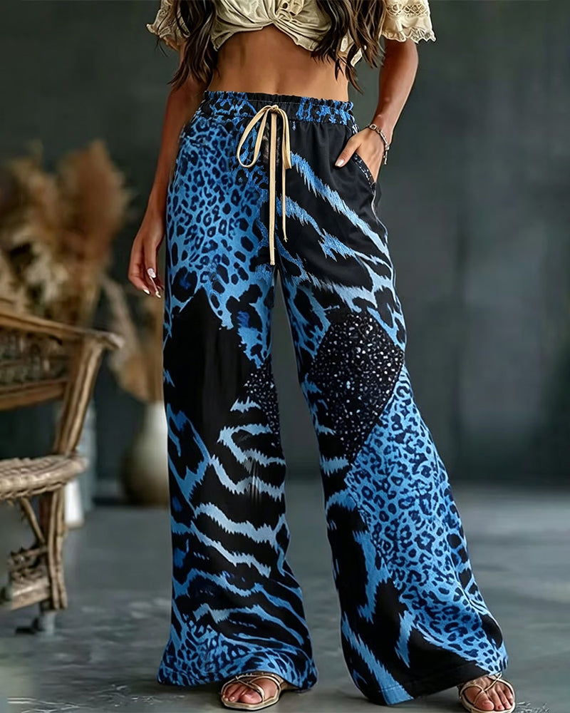 Christa | Comfortabele broek met luipaard print