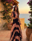 Toledo Jurk Geprint Oranje en Bruin