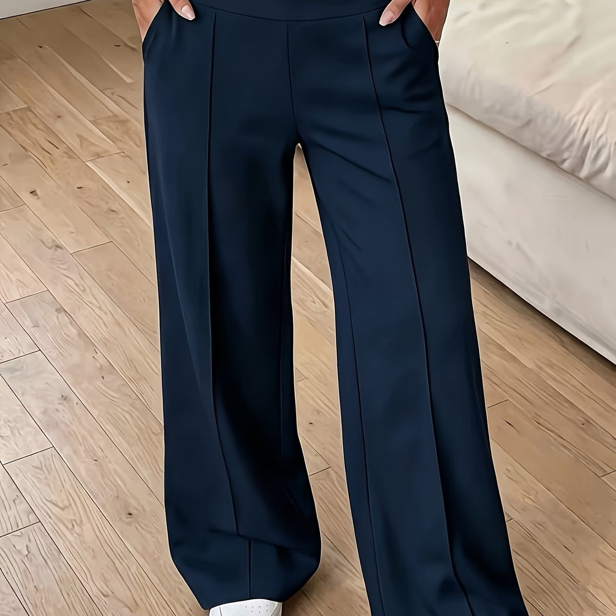 Fee | Comfortabele Wide-Leg Broek met Hoge Taille