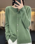 Ernestine | Casual kasjmier cardigan met knopen