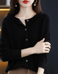 Ernestine | Casual kasjmier cardigan met knopen
