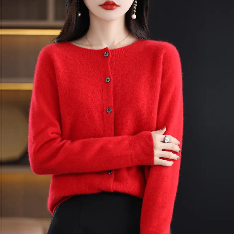 Ernestine | Casual kasjmier cardigan met knopen