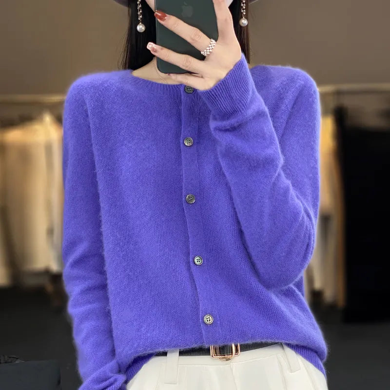 Ernestine | Casual kasjmier cardigan met knopen