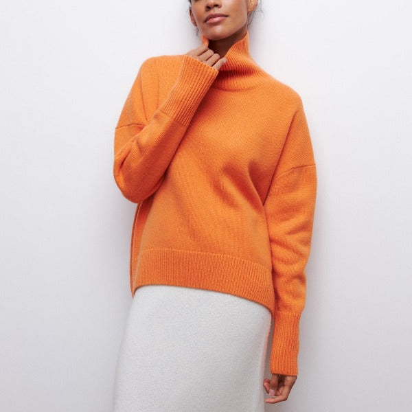 Sylvaine | Losse kasjmier golf met col