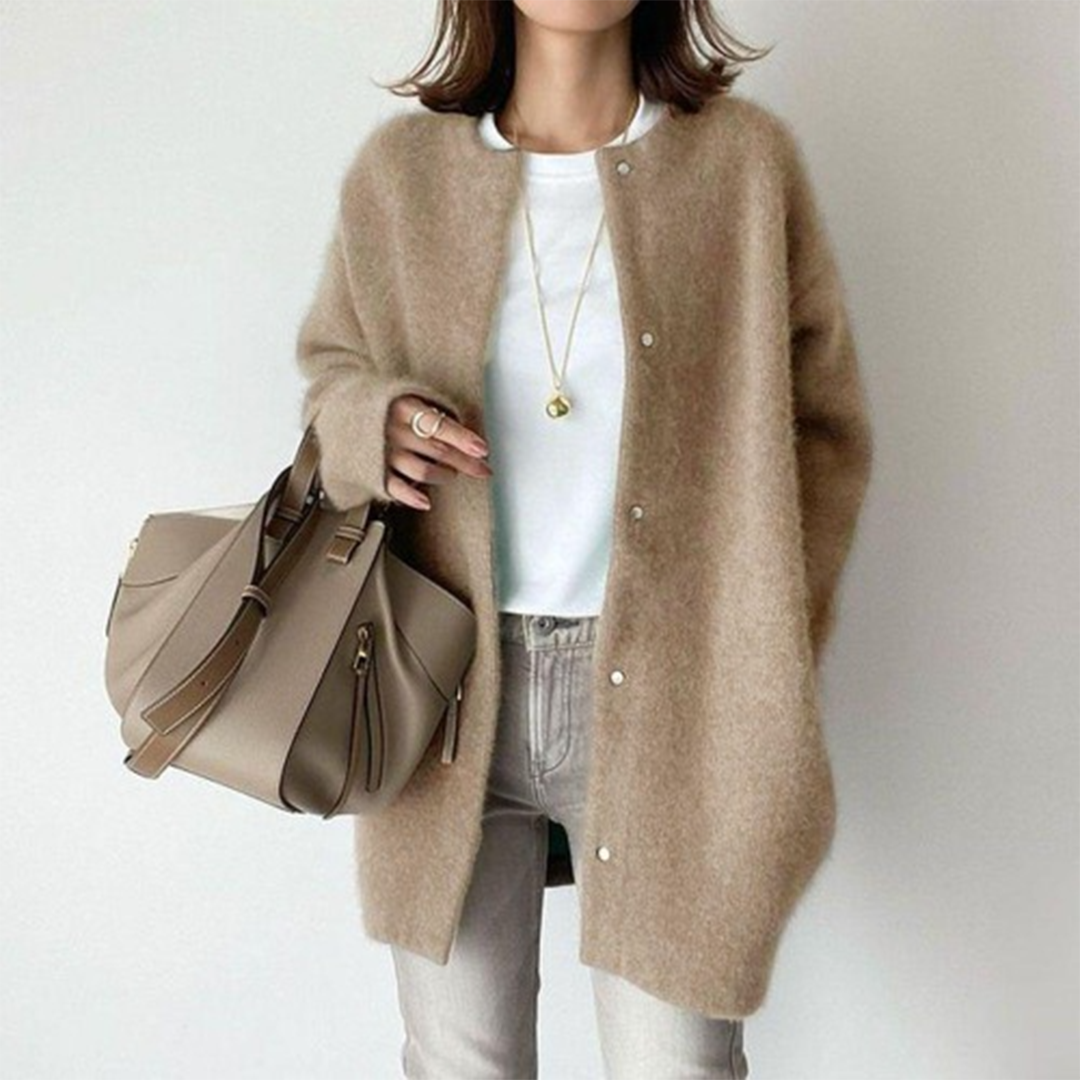 Solveig | Lange zachte kasjmierkardigan