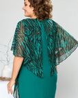 Jolanda - Chique knielange Chiffon Jurk