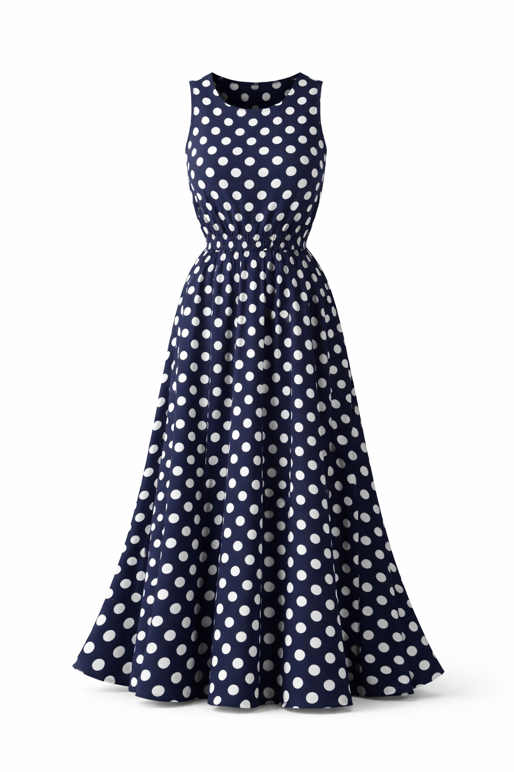 Anne - Polkadot Jurk met Tijdloze Print