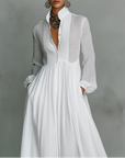 Élisa™ — Minimalistische maxi-jurk