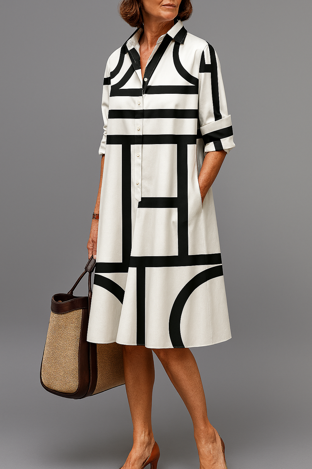 Elissa - Elegante Midi Jurk