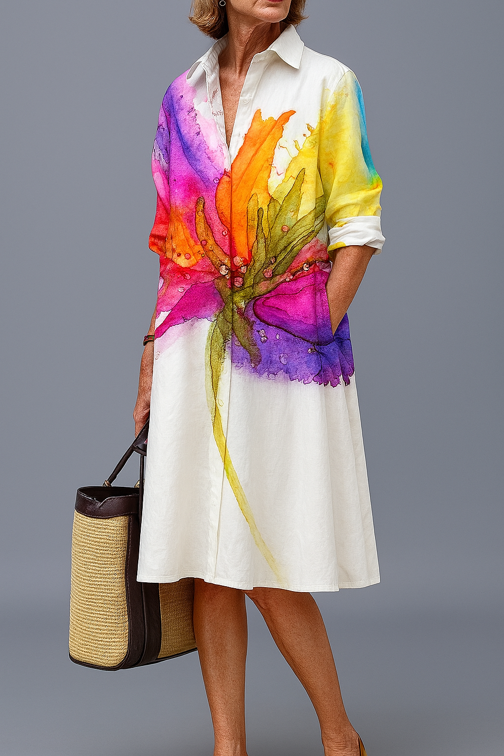 Lydia - Elegante Midi Jurk