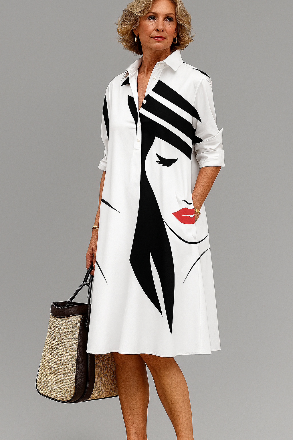 Monique - Elegante Midi Jurk