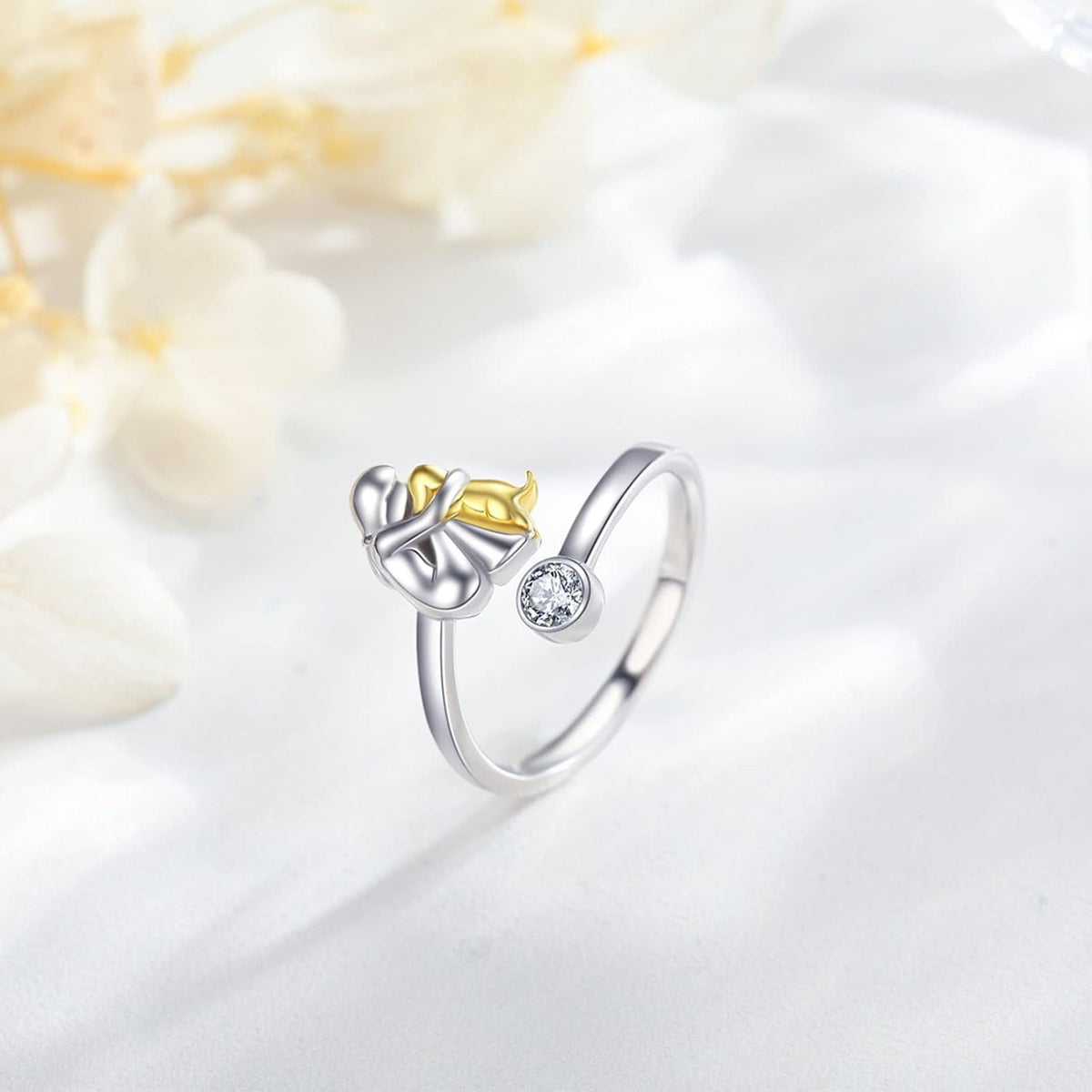 Ophelie | Zilver met gouden hondenring