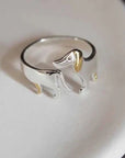Imelda | Zilveren dachshund verstelbare ring