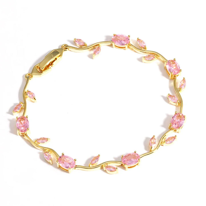 Eszter | Delicate bloemenarmband met steentjes