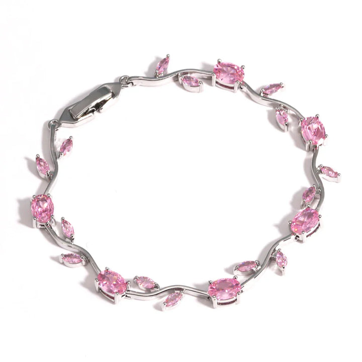 Eszter | Delicate bloemenarmband met steentjes