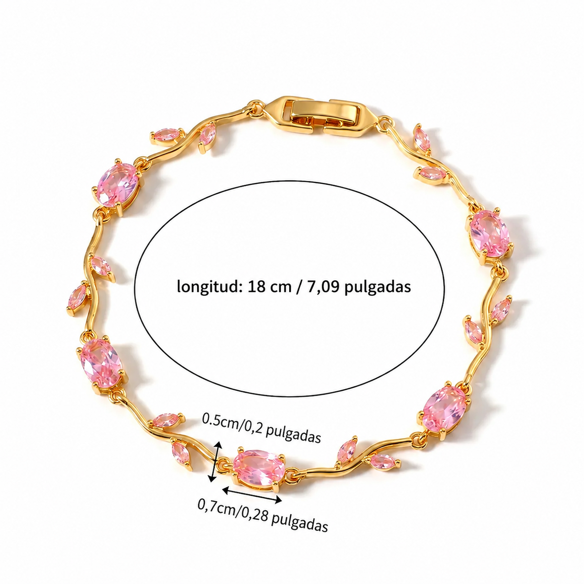 Eszter | Delicate bloemenarmband met steentjes