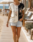 Leonoor - Casual T-Shirt met Bloemenprint