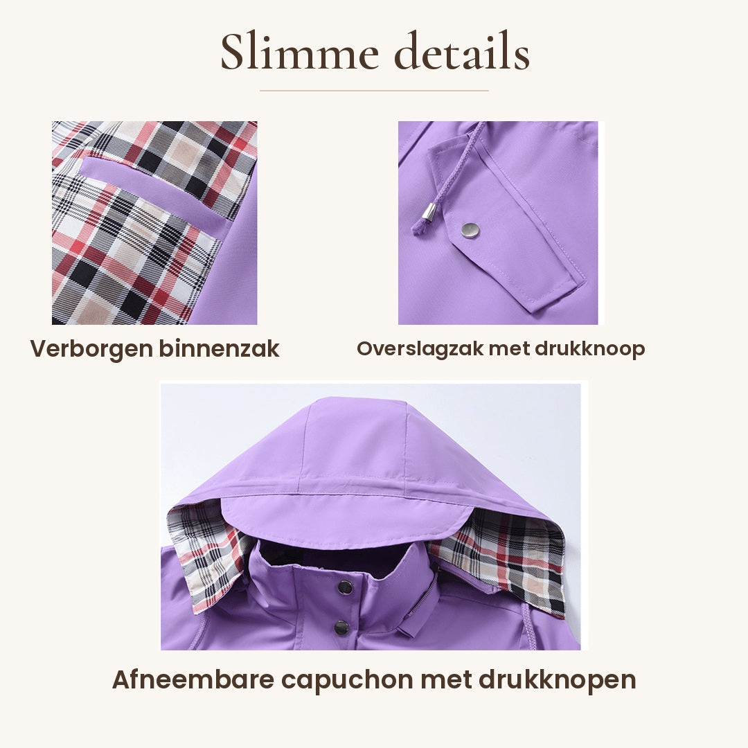 Rive | 3-in-1 Regenjas – Waterdicht met Afneembare Kap