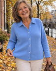 Amber – Dé gebreide cardigan met knoopsluiting