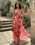 Cyranne - Maxi-jurk met bloemenprint en volants