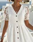 Fiona | Jurk met Kantmouwen
