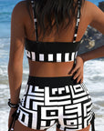 Madelon | Tankini met geometrische print en hoge taille