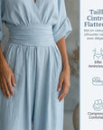 Combinatie Margot — hoge taille, brede benen