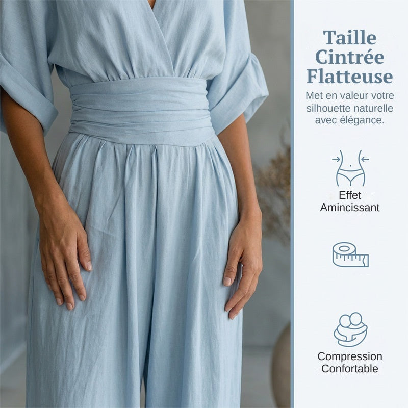 Combinatie Margot — hoge taille, brede benen