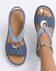 Gabriela - Platte Sandalen met Metaal Detail