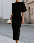 Bootneck Midi-lengte Aansluitend Jurk