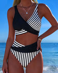 Bikini Kruzende Strepen Gedrukt