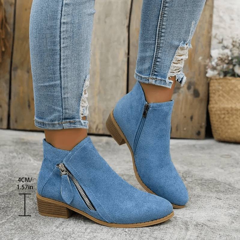 Wendy | Comfortabele Enkellaarsjes met Rits